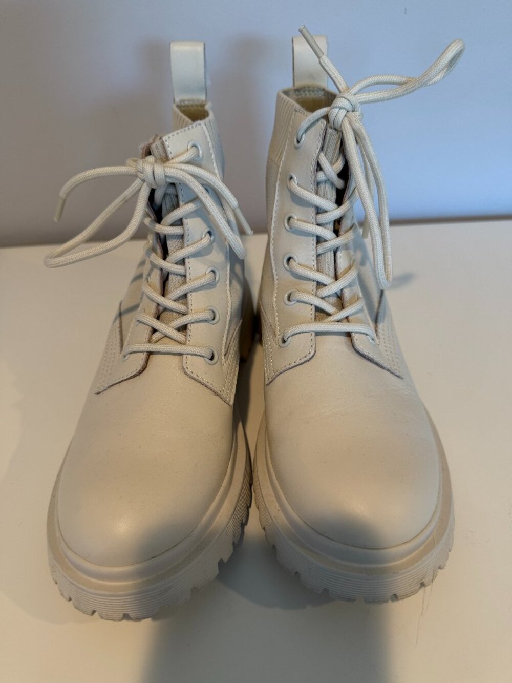Staccato Military Boots Off White Size 7.5